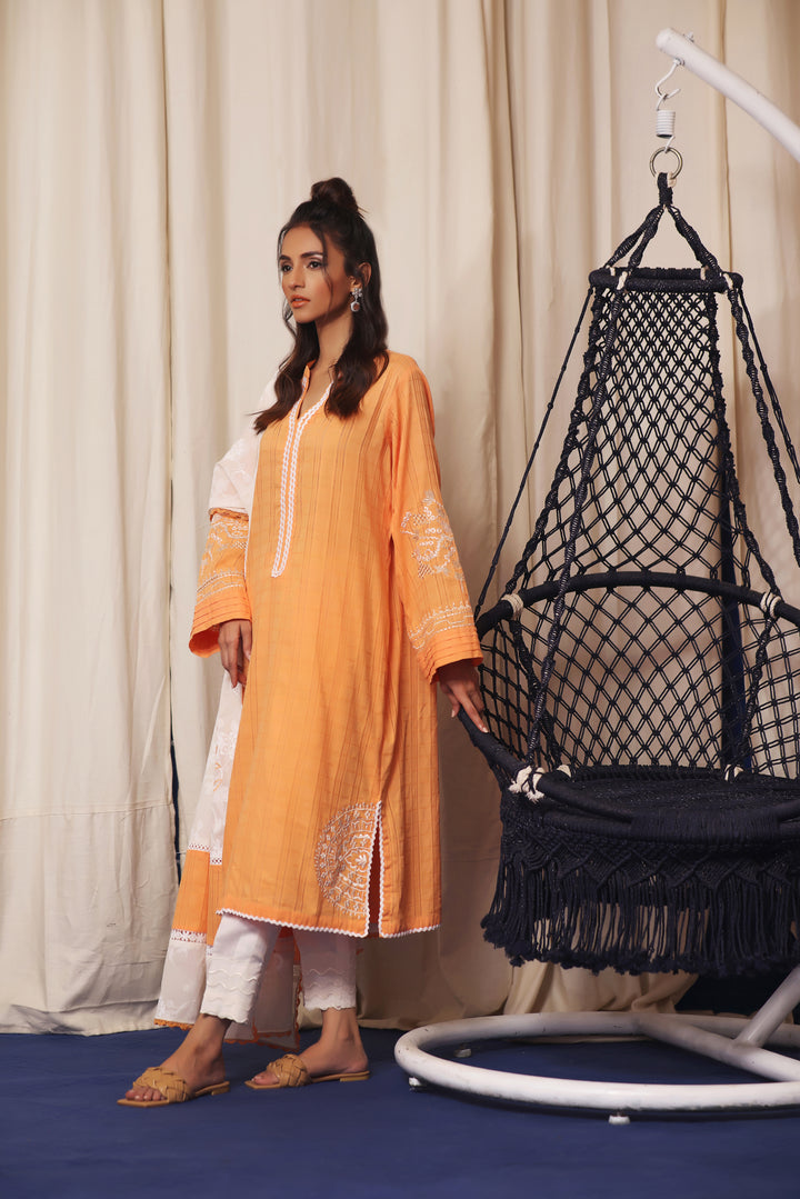  Explore Mona Imran's Naya Collection: The perfect summer fashion with embossed lawn, cotton net, applique work, and resham embroidery.