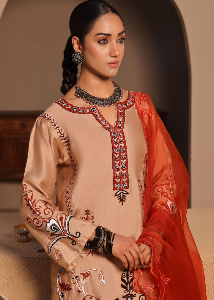  Discover Maya by Mona Imran, featuring intricate Kashmiri handwork on the neckline, daman, sleeves, and back for an elegant look.